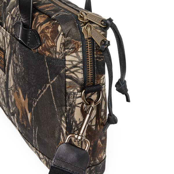 Filson Tin Cloth Compact Briefcase Realtree Hardwoods Camo