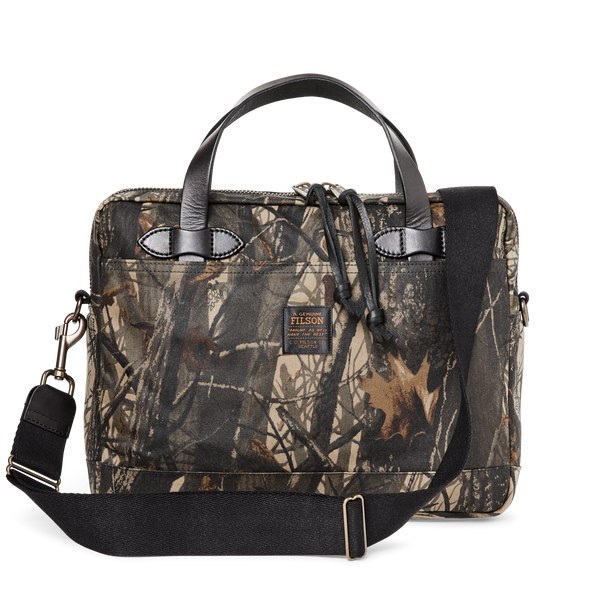 filson Tin Cloth Compact Briefcase Realtree Hardwoods Camo