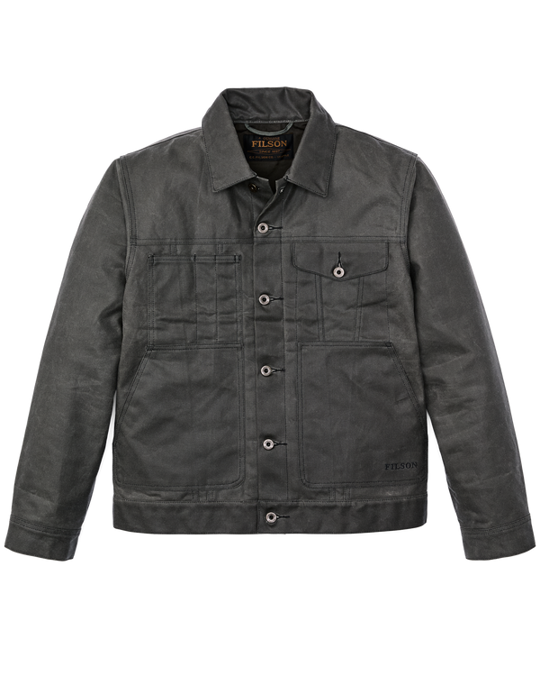 Filson Tin Cloth Short Lined Cruiser Jacket Castor Gray