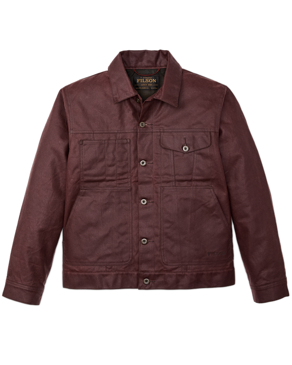 Filson Tin Cloth Short Lined Cruiser Jacket Fired Brick