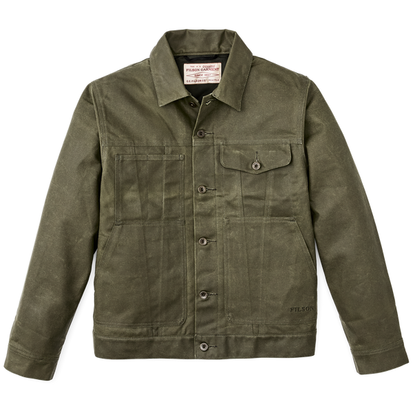 filson Tin Cloth Short Lined Cruiser Jacket Military Green