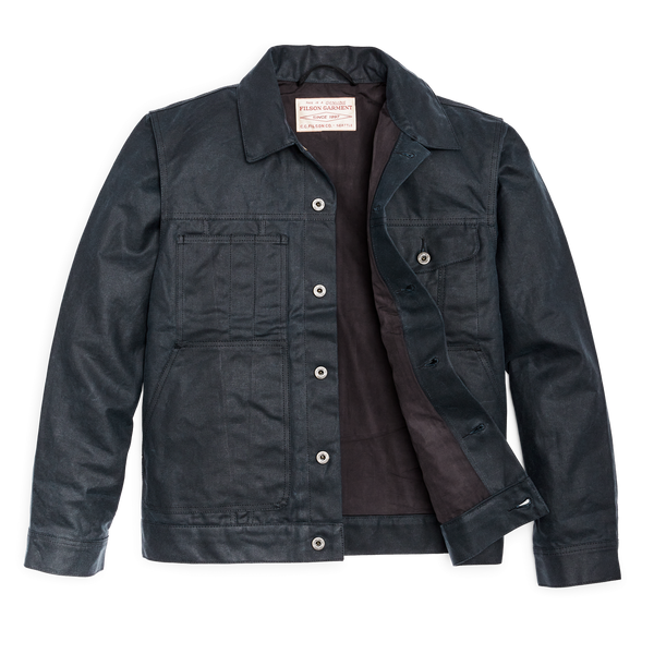 Filson Tin Cloth Short Lined Cruiser Jacket Service Blue