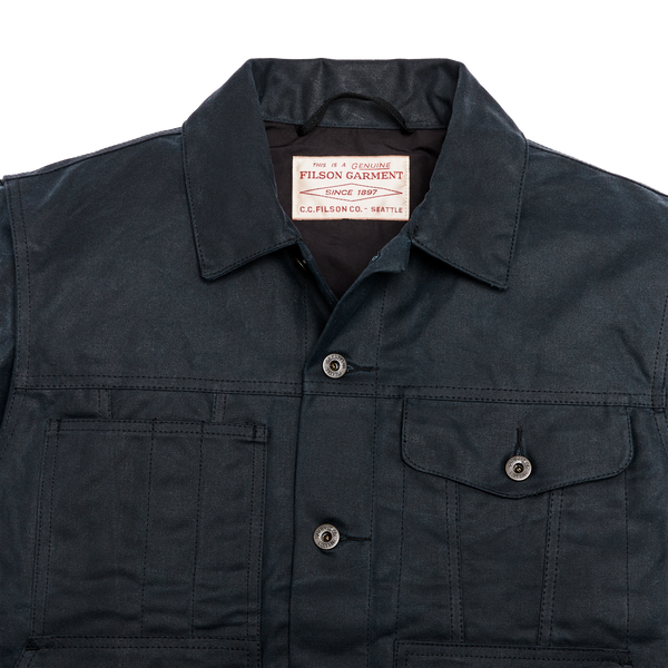 Filson Tin Cloth Short Lined Cruiser Jacket Service Blue
