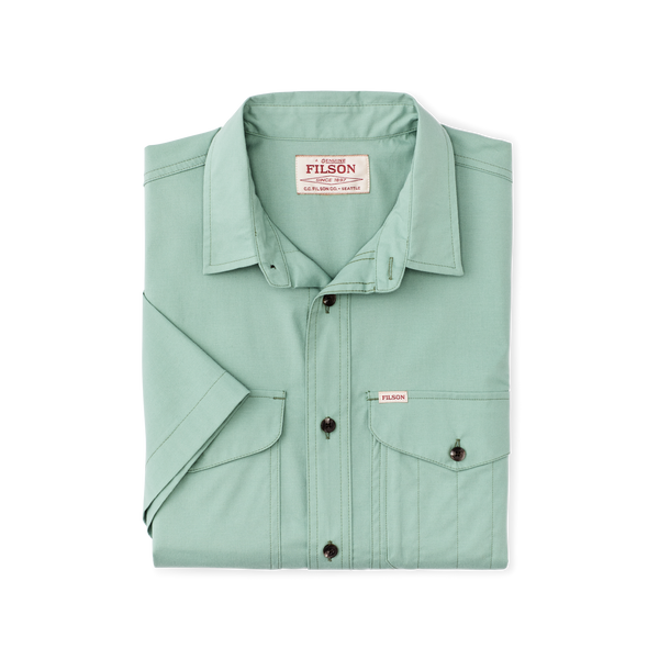 Filson Twin Lakes Short Sleeve Sport Shirt Granite Green