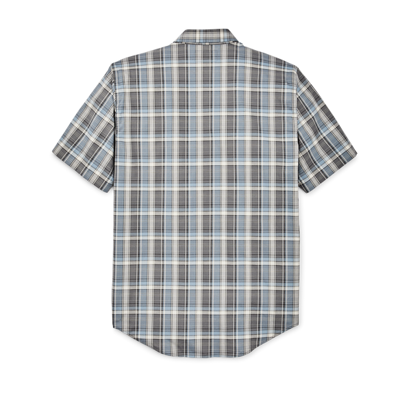 Filson Twin Lakes Short Sleeve Sport Shirt Gray / Blue / Cream Plaid