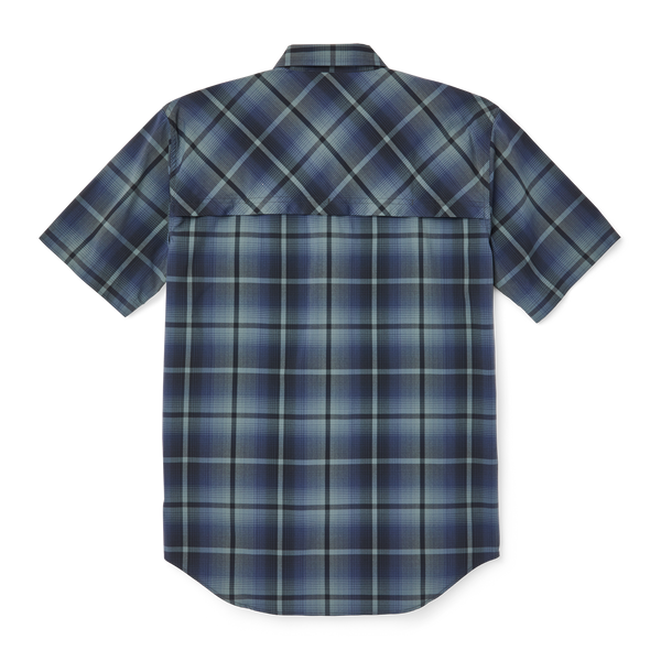 Filson Twin Lakes Short Sleeve Sport Shirt Navy/grey Plaid