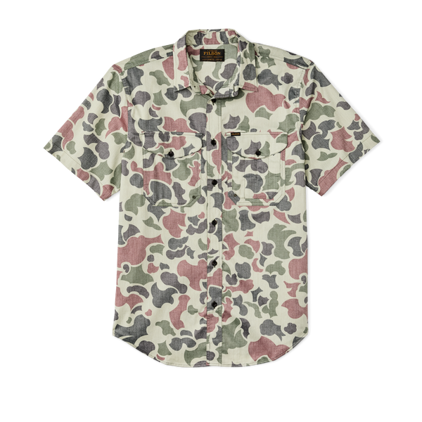 filson Twin Lakes Short Sleeve Sport Shirt Shrub Camo
