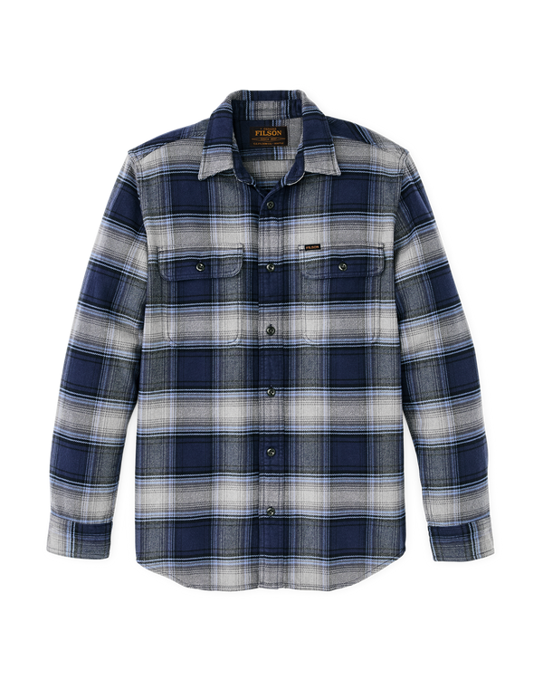 filson Vintage Flannel Work Shirt Light Blue / Navy Plaid