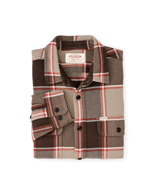 Filson Vintage Flannel Work Shirt Tan / Orange / Multi Plaid