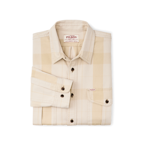Filson Vintage Wash Alaskan Guide Shirt Light Gray / Khaki Plaid