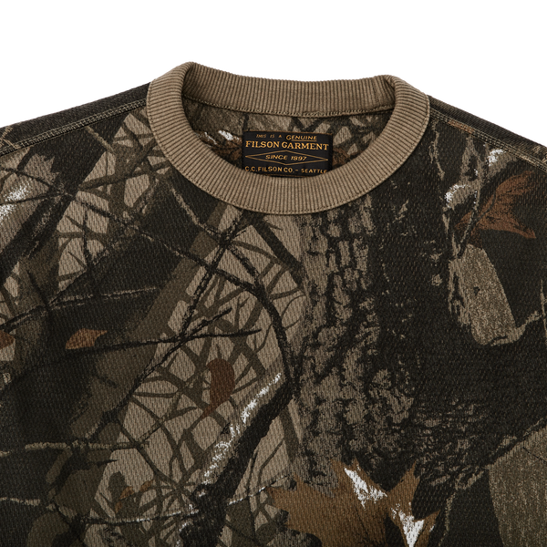 Filson Waffle Knit Thermal Crewneck Realtree Hardwoods Camo