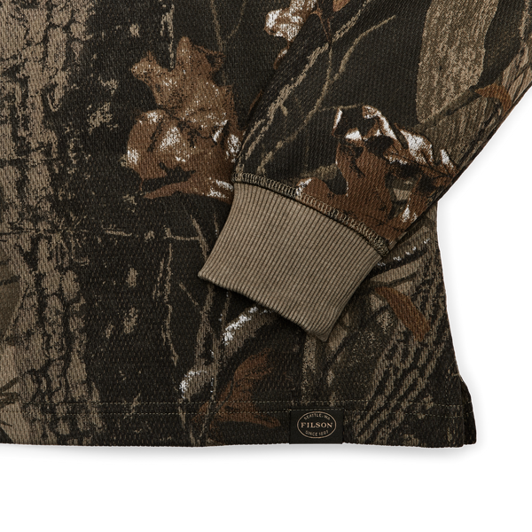 Filson Waffle Knit Thermal Crewneck Realtree Hardwoods Camo
