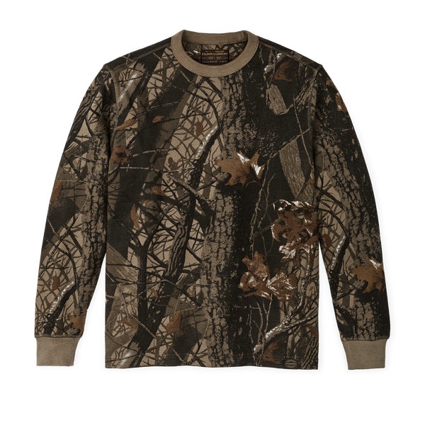 filson Waffle Knit Thermal Crewneck Realtree Hardwoods Camo