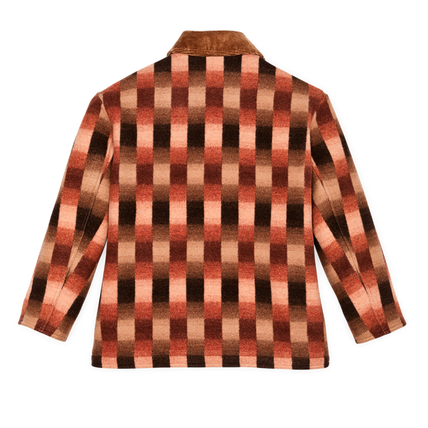 Filson Women's Blanket Wool Barn Coat Sunset Ombre Plaid