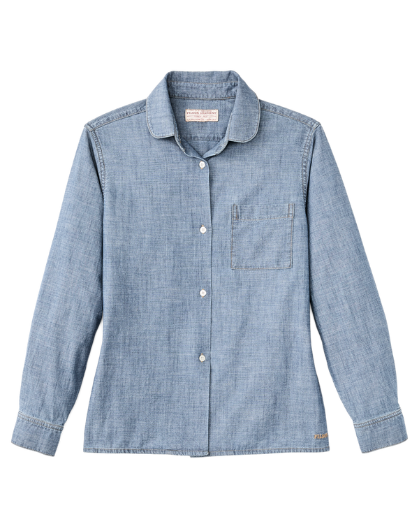filson Women's Chambray Shirt Light Indigo Chambray