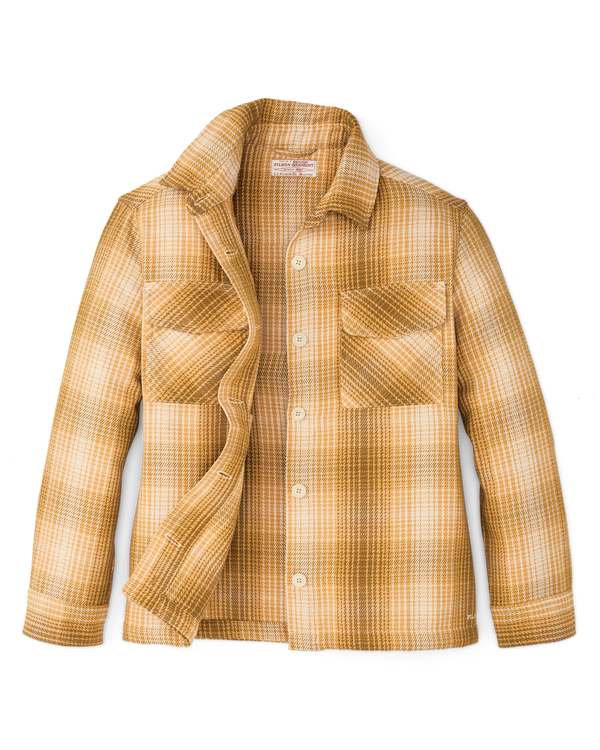 Filson Women's Deer Island Jac-shirt Ochre / Cream Plaid