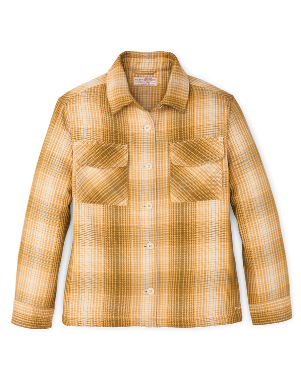 filson Women's Deer Island Jac-shirt Ochre / Cream Plaid