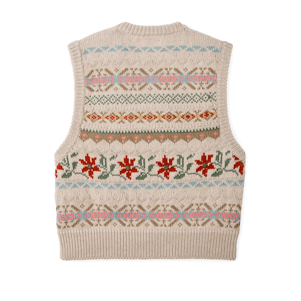 Filson Women's Jacquard Cotton Vest Flower Jacquard