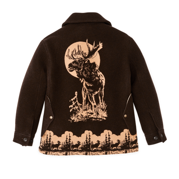 Filson Women's Jacquard Wool Cruiser Jacket Brown / Khaki Moose