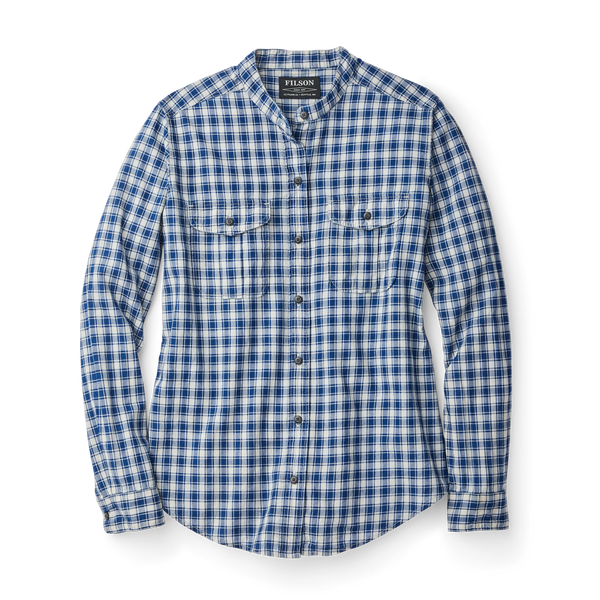 Filson Women's Kadin Island Shirt Indigo/cream Plaid