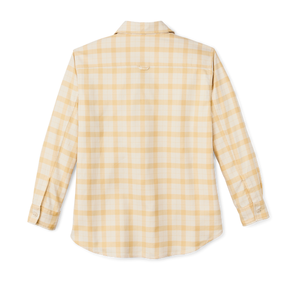 Filson Women's Light Weight Alaskan Guide Shirt Ivory / Straw Plaid