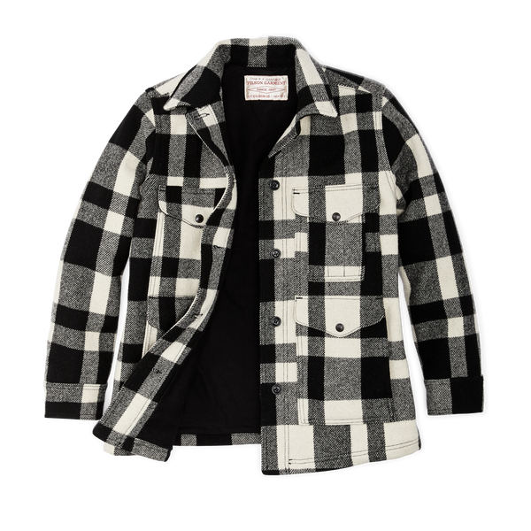 Filson Women's Mackinaw Cruiser Natural / Black Heritage Plaid