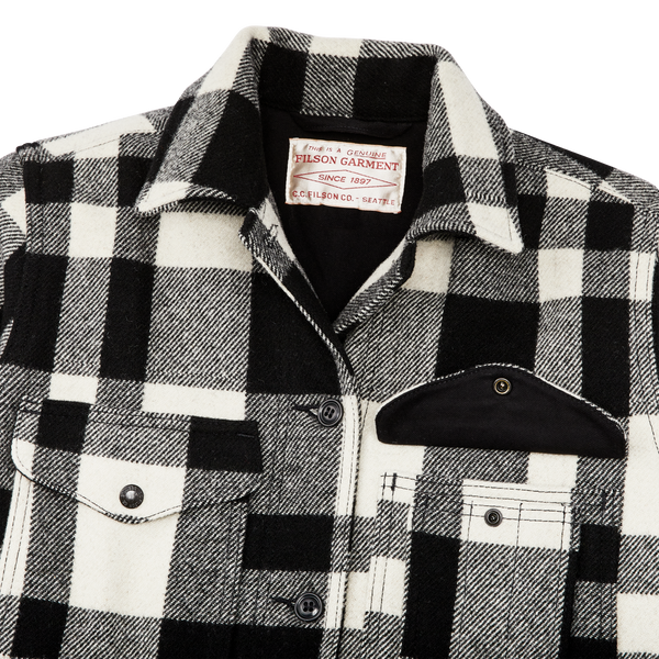 Filson Women's Mackinaw Cruiser Natural / Black Heritage Plaid