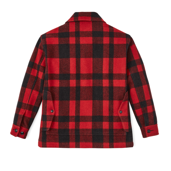 Filson Women's Mackinaw Wool Cruiser Jacket Red / Black Plaid