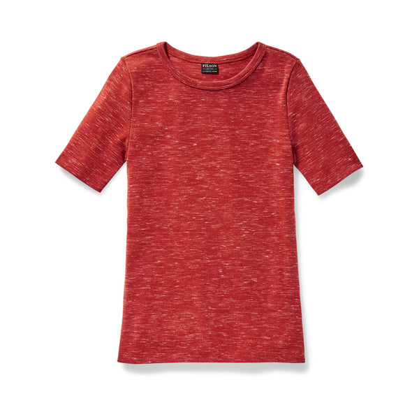 filson Women's Neah Bay Crewneck Shirt Brick Heather