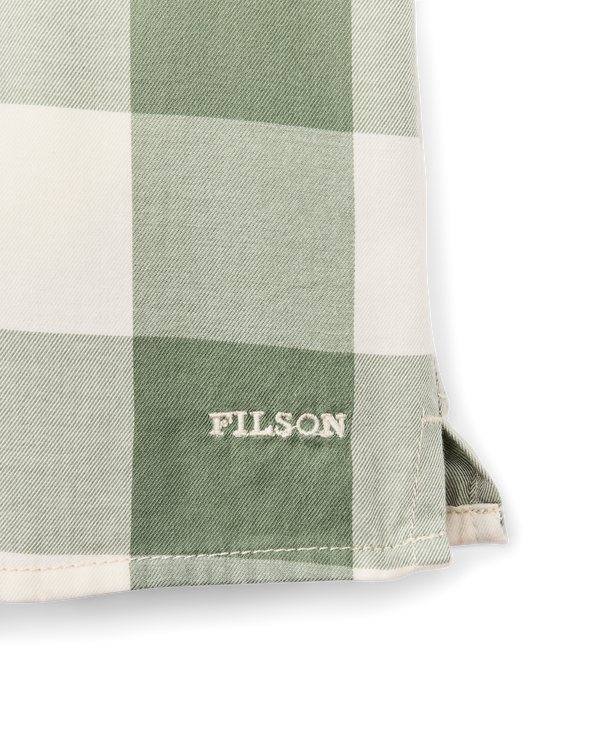 Filson Women's Short Sleeve Camp Shirt Hedge Green / White Plaid