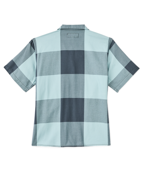 Filson Women's Short Sleeve Camp Shirt Storm Blue / Stone Plaid