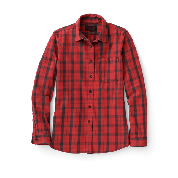 filson Women's Vintage Wash Alaskan Guide Shirt Flame/gray