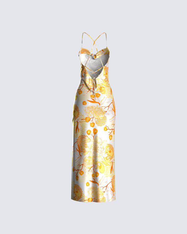 Finesse Abner Floral Print Maxi Dress