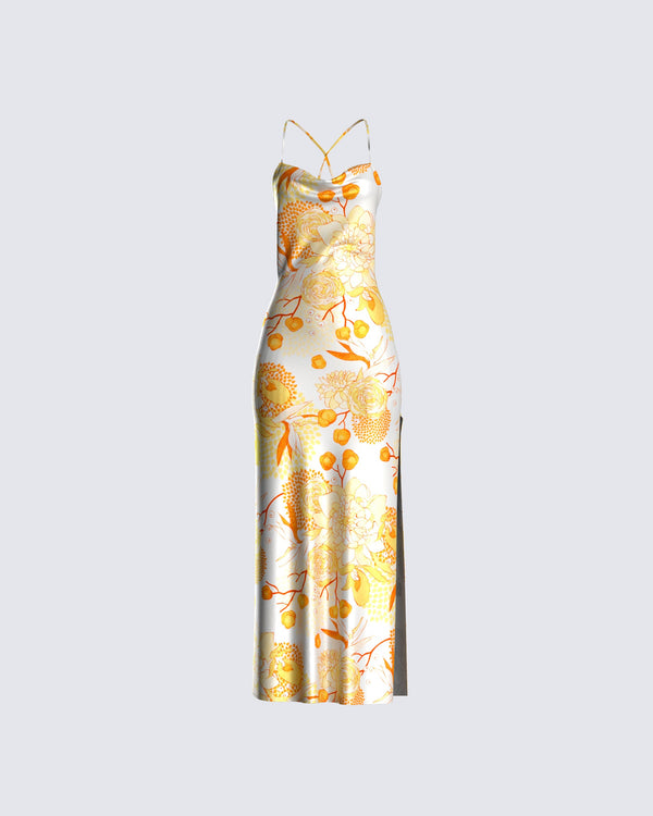 finesse Abner Floral Print Maxi Dress