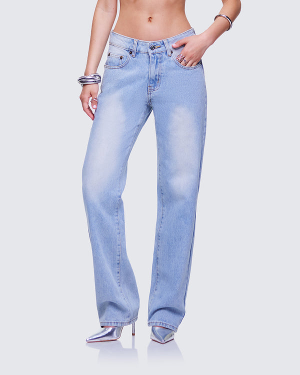 Finesse Achara Blue Denim Low Rise Jean