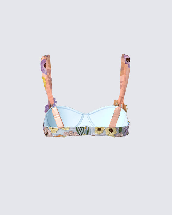 Finesse Addie Flower Bra Top