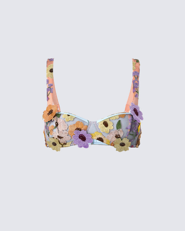 finesse Addie Flower Bra Top