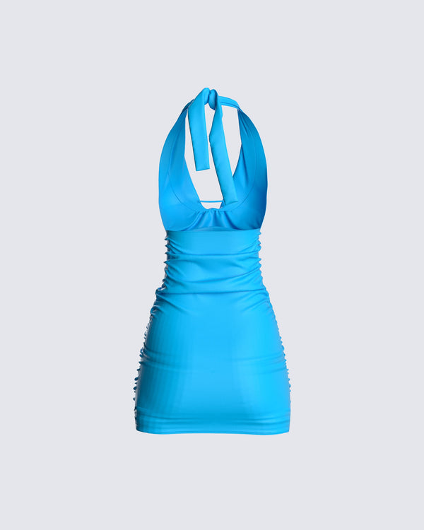 Finesse Adrian Blue Mini Dress