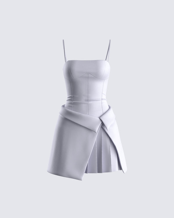 finesse Aeris Grey Corset Mini Dress
