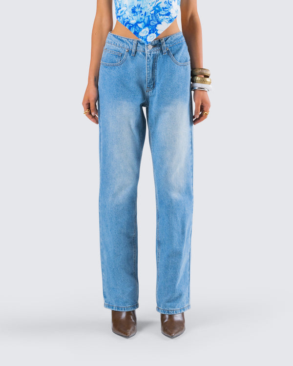 Finesse Ahmeira Blue Denim Jean