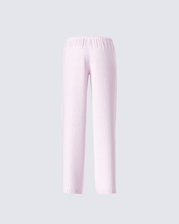 Finesse Akia Pink Stripe Drawstring Pant