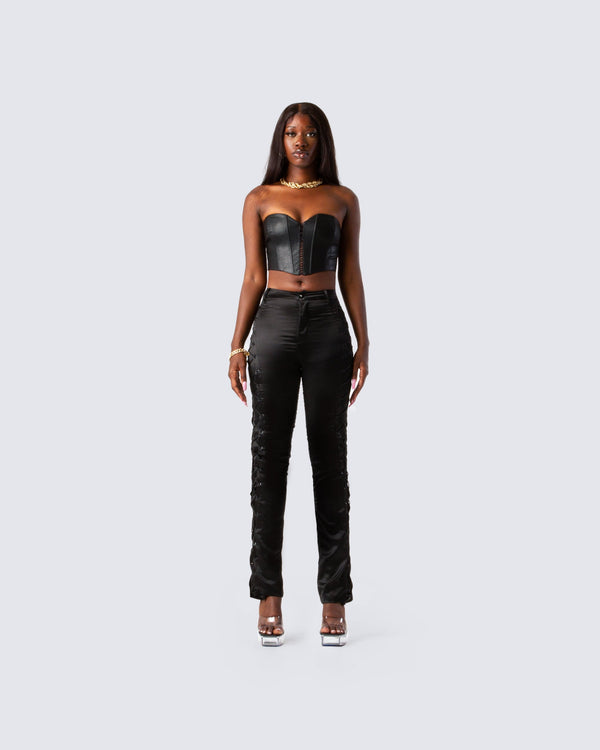 Finesse Alanis Black Corset Top