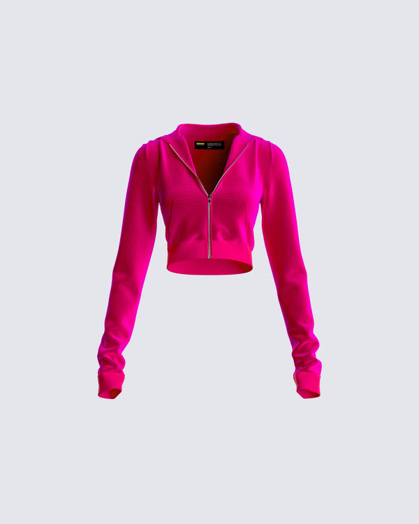 finesse Alessa Pink Velvet Jacket
