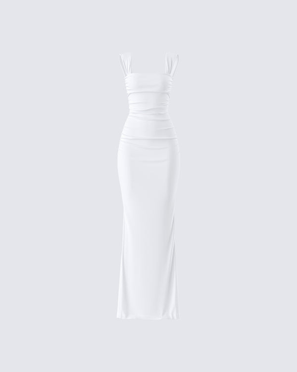 finesse Alexandra White Jersey Maxi Dress