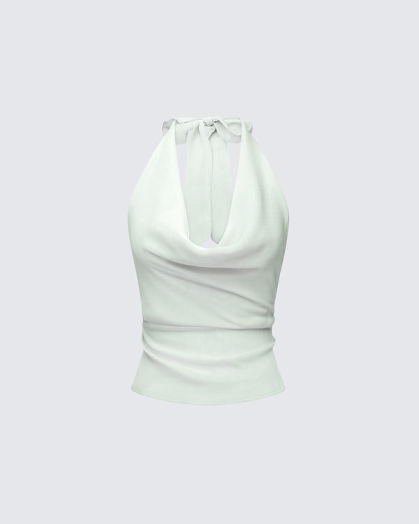 finesse Alexis Green Cowl Neck Top