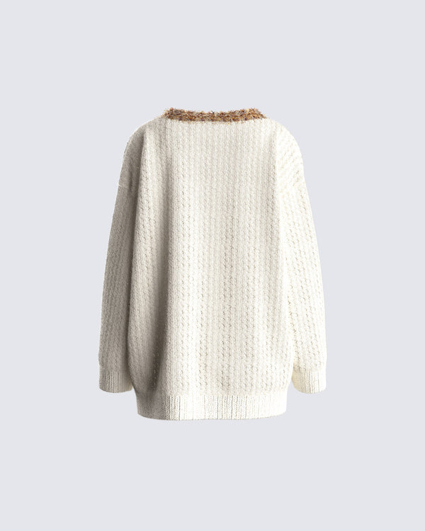 Finesse Alfie Beige Cardigan Top