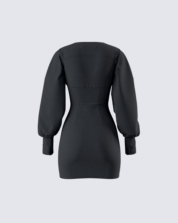 Finesse Alice Black Mini Dress