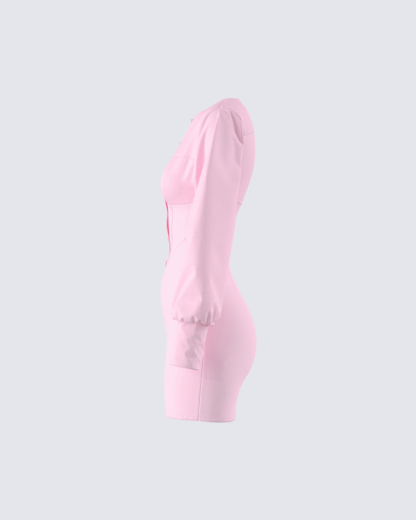 Finesse Alice Pink Mini Dress