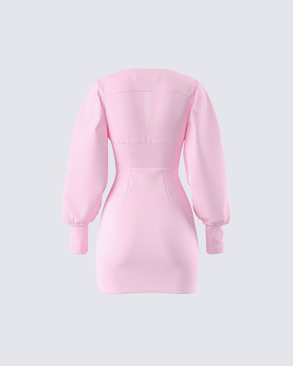 Finesse Alice Pink Mini Dress