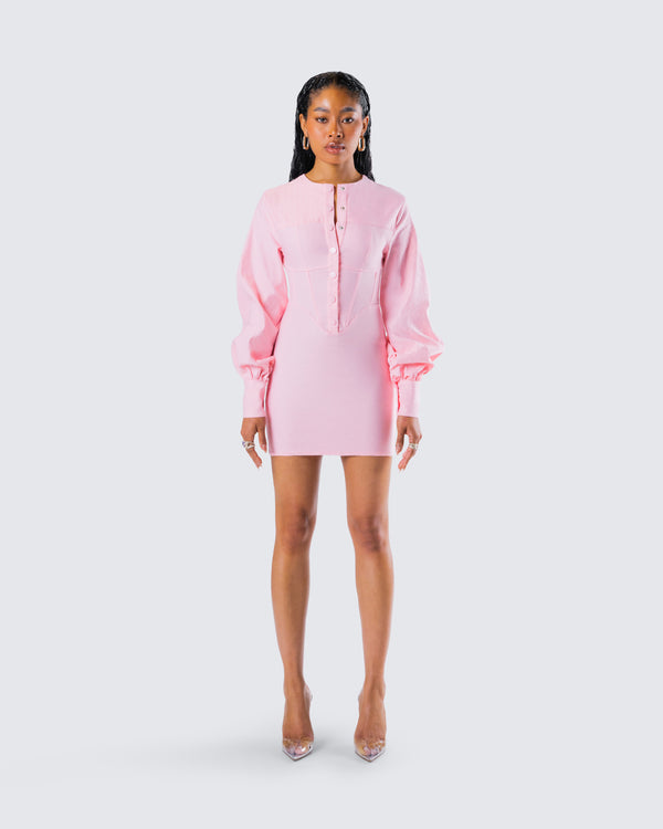 Finesse Alice Pink Mini Dress